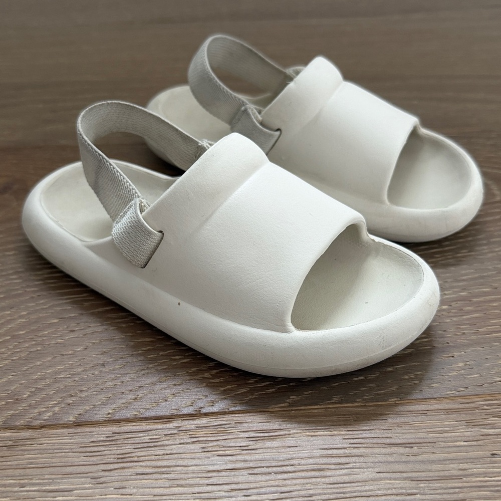 Zara Kids White Slides